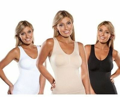 Genie 3 In 1 Cami Shaper W/ Built-in Bra Seamless Shaping Camisole (3 Camisoles)