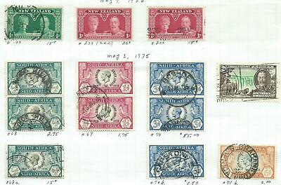 King George V - 1935 Silver Jubilee Issue - 13 Mixed Stamps