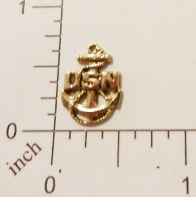 57601      Antique Gold U.s. Navy Charm Jewelry Finding
