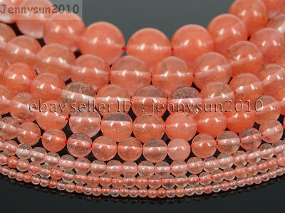 Natural Red Cherry Quartz Gemstone Round Beads 15.5'' 2mm 4mm 6mm 8mm 10mm 12mm