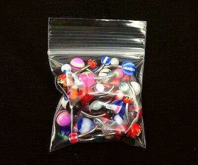 100pc Lots Of 2" X 2" Zip Bags Ziploc Baggies, Great For Jewelry Sales!