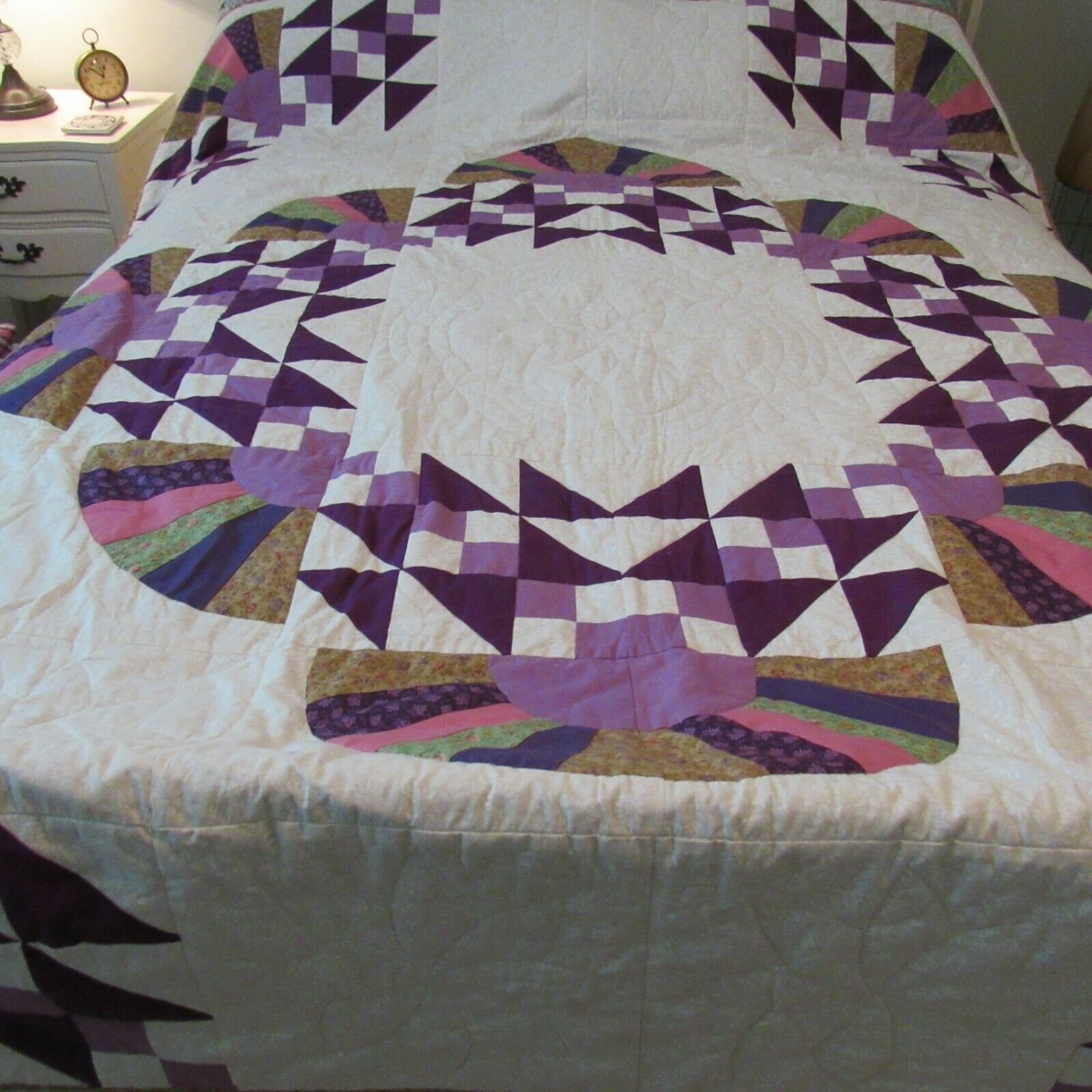 New Large Lap Size Handmade Friendship Garden Colorful Butterfly Quilt 56" X 68"