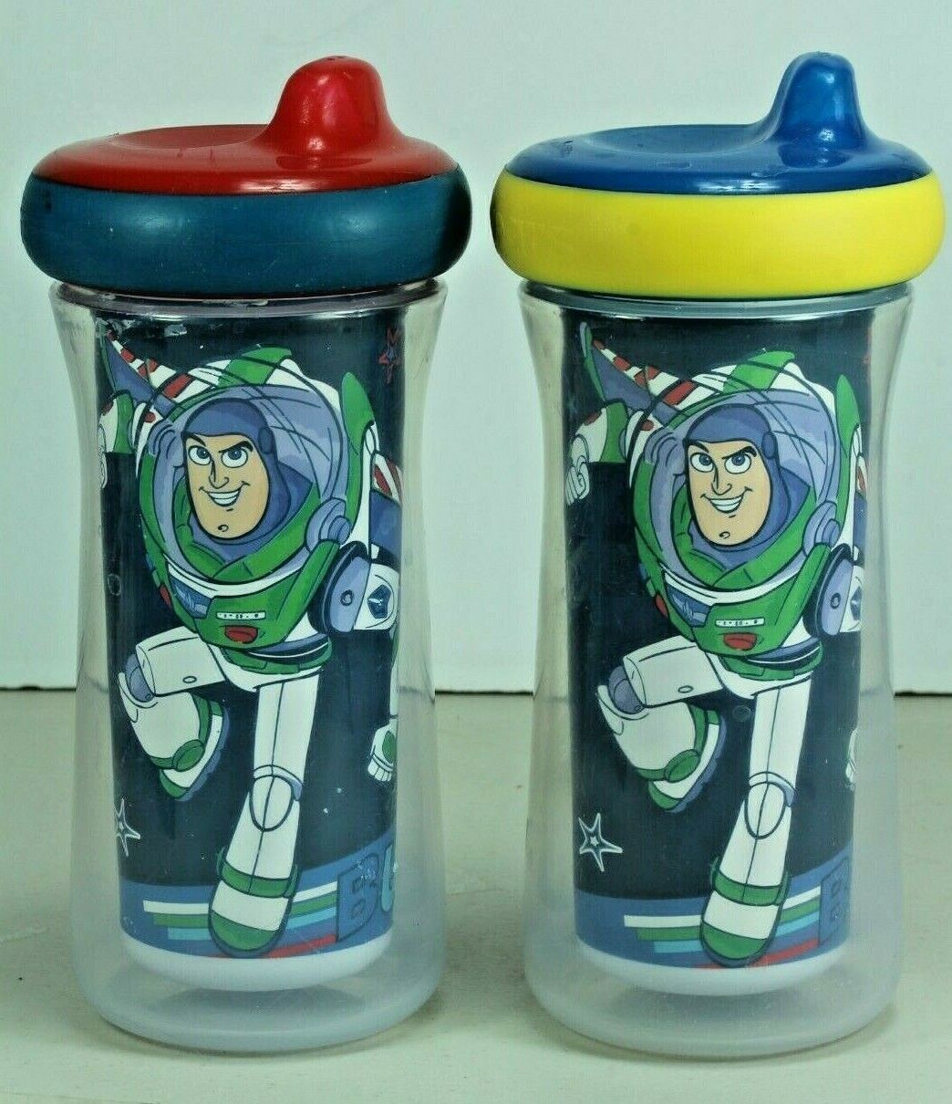 2 The First Years Disney/pixar Buzz Lightyear Insulated Thermal Sippy Cups 9 Oz.