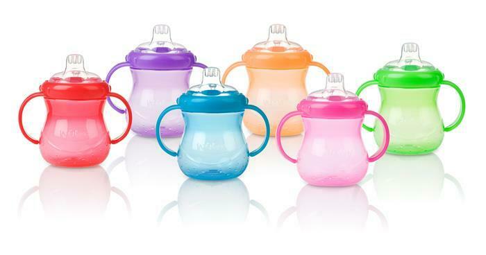 Nuby Grip N'sip 1st Sippy Cup - No Spill - 2 Handle - 10 Oz - Bpa Free