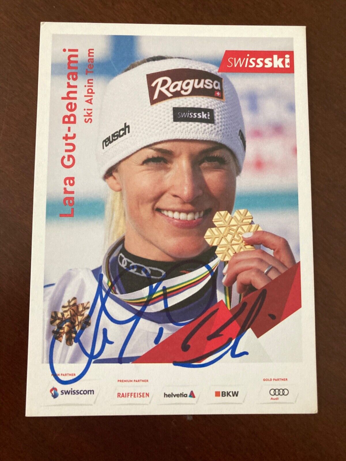 Lara Gut-behrami-swiss World Cup Alpine Skier-gold, 2022 Olympics-autograph-coa