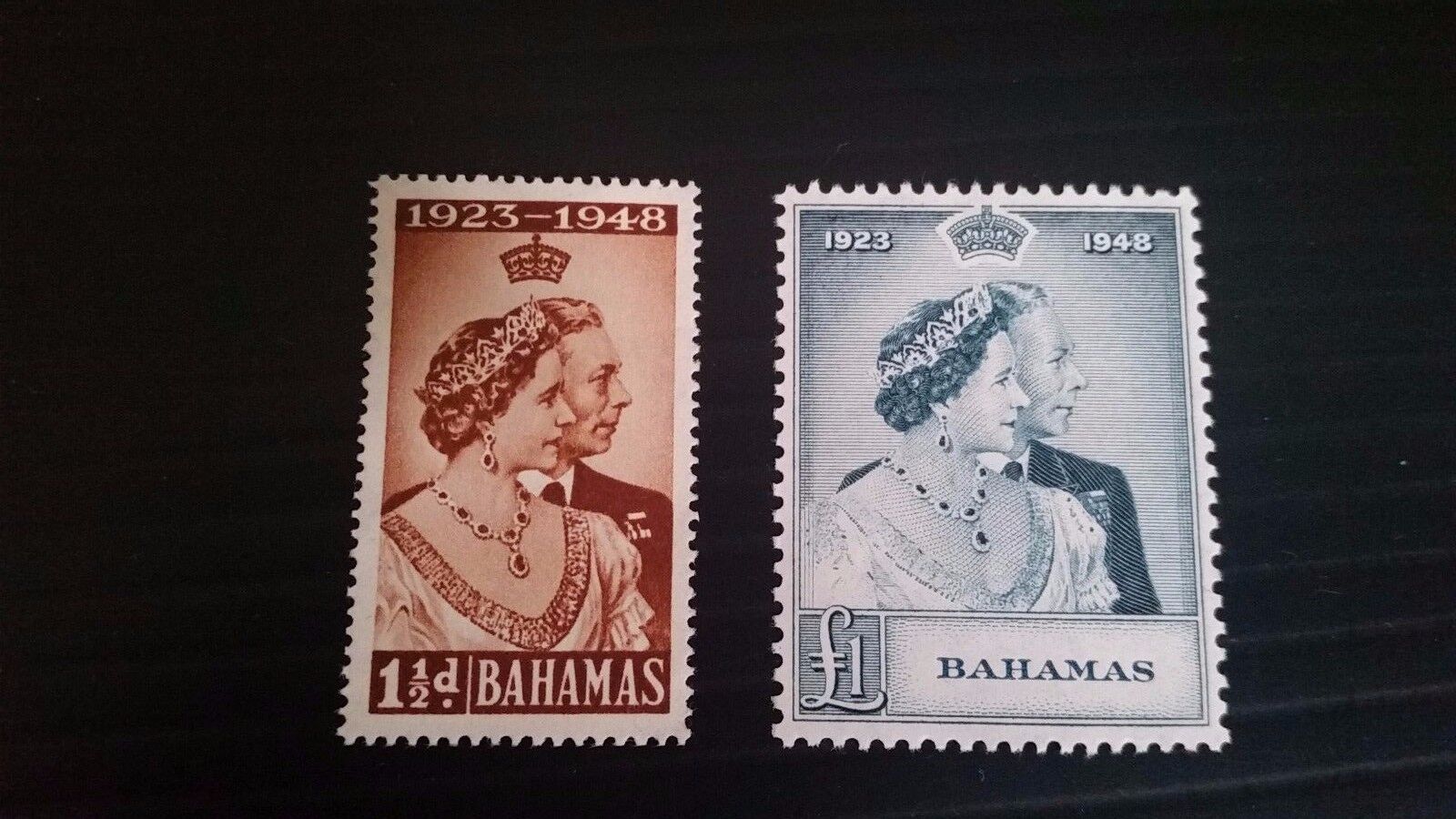 Bahamas 1948 Sg 194-195 Royal Silver Wedding Mnh