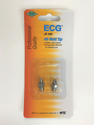 Ecg/nte Jt-103 - Replacement Tips For J-045-ds - 45w Desoldering Iron - Pk/2