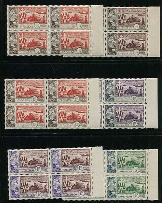 1954 Liberation Omnibus Set Complete In Mnh Blocks Of Four 12 Diff. Issues Very