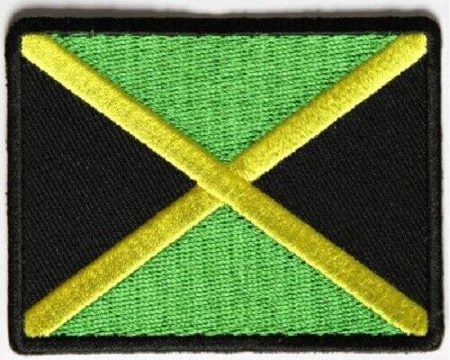 Jamaican Flag Small Embroidered Biker Patch