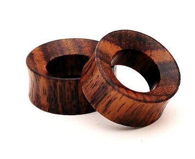 Pair Of Sono Wood Tunnels Organic Gauges Pick Size 0g To 2 Inches