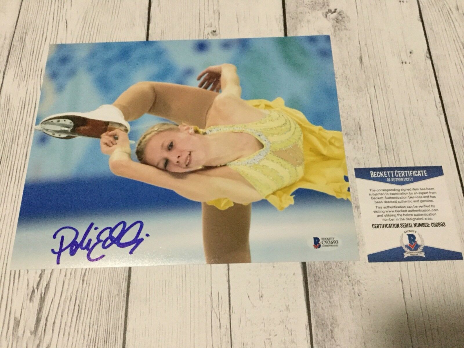 Polina Edmunds Autographed Signed Team Usa 8x10 Photo Beckett Bas Coa E