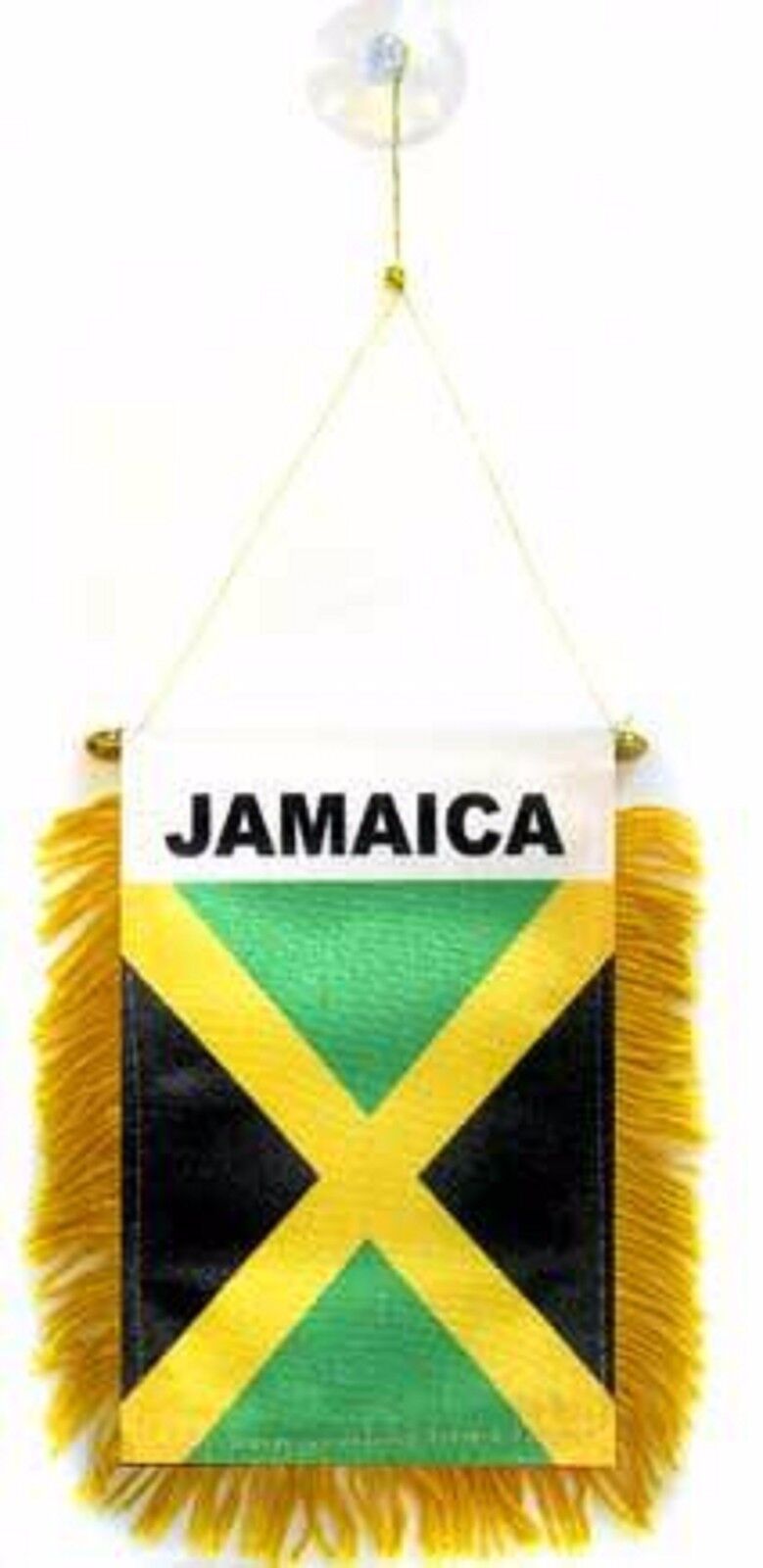 Jamaica Flag Hanging Car Pennant For Car Window Or Rearview Mirror