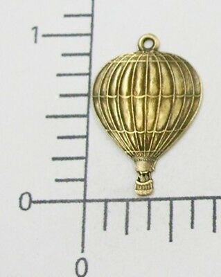 57813        Brass Oxidized Hot Air Balloon Charm Jewelry Finding