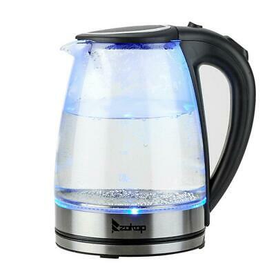 Zokop 1.8 Liter Glass Electric Tea Kettle Blue Led Light Fast Boiling Bpa-free