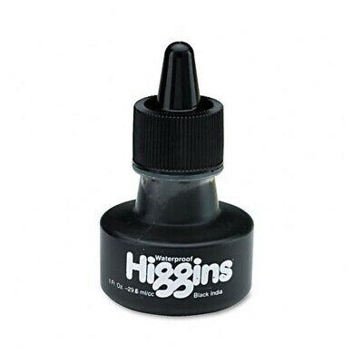 Higgins Black India Pigment-based Waterproof Drawing Ink 1 Oz.