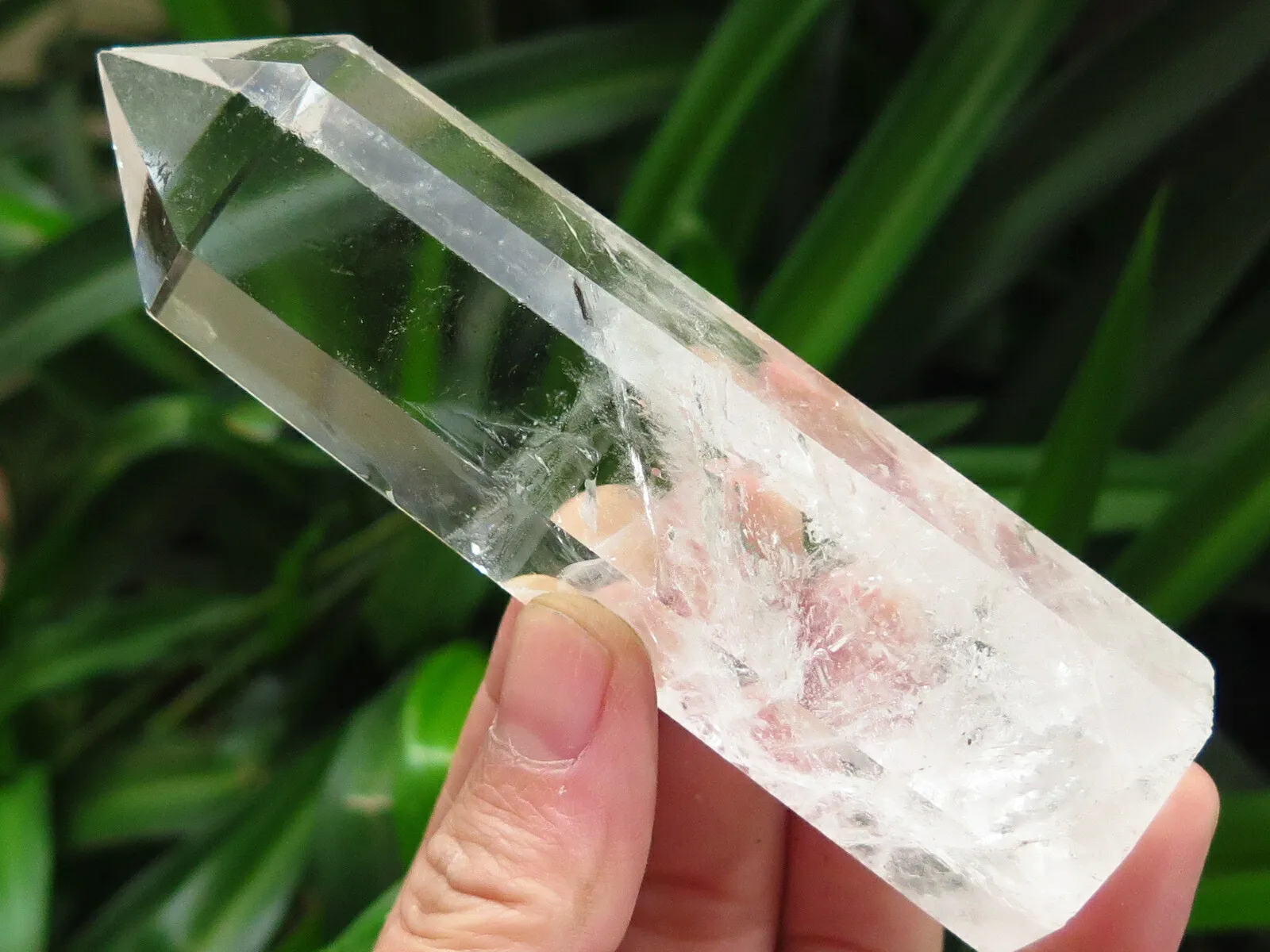 Top!!! 180g Natural Transparent Clear Quartz Crystal Point Healing A44