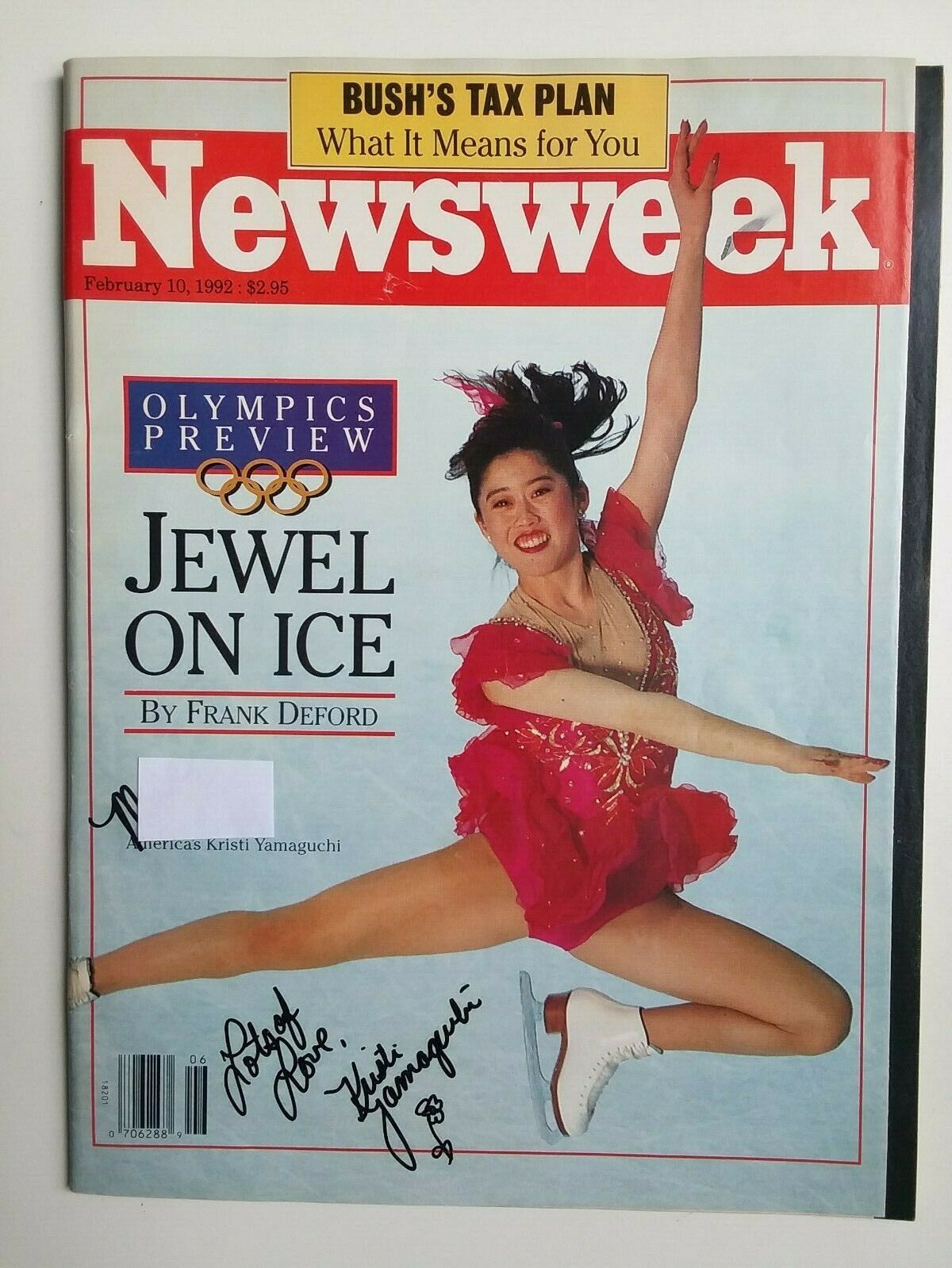 Kristi Yamaguchi- Signed Cover Of Newsweek Magazine- 1992