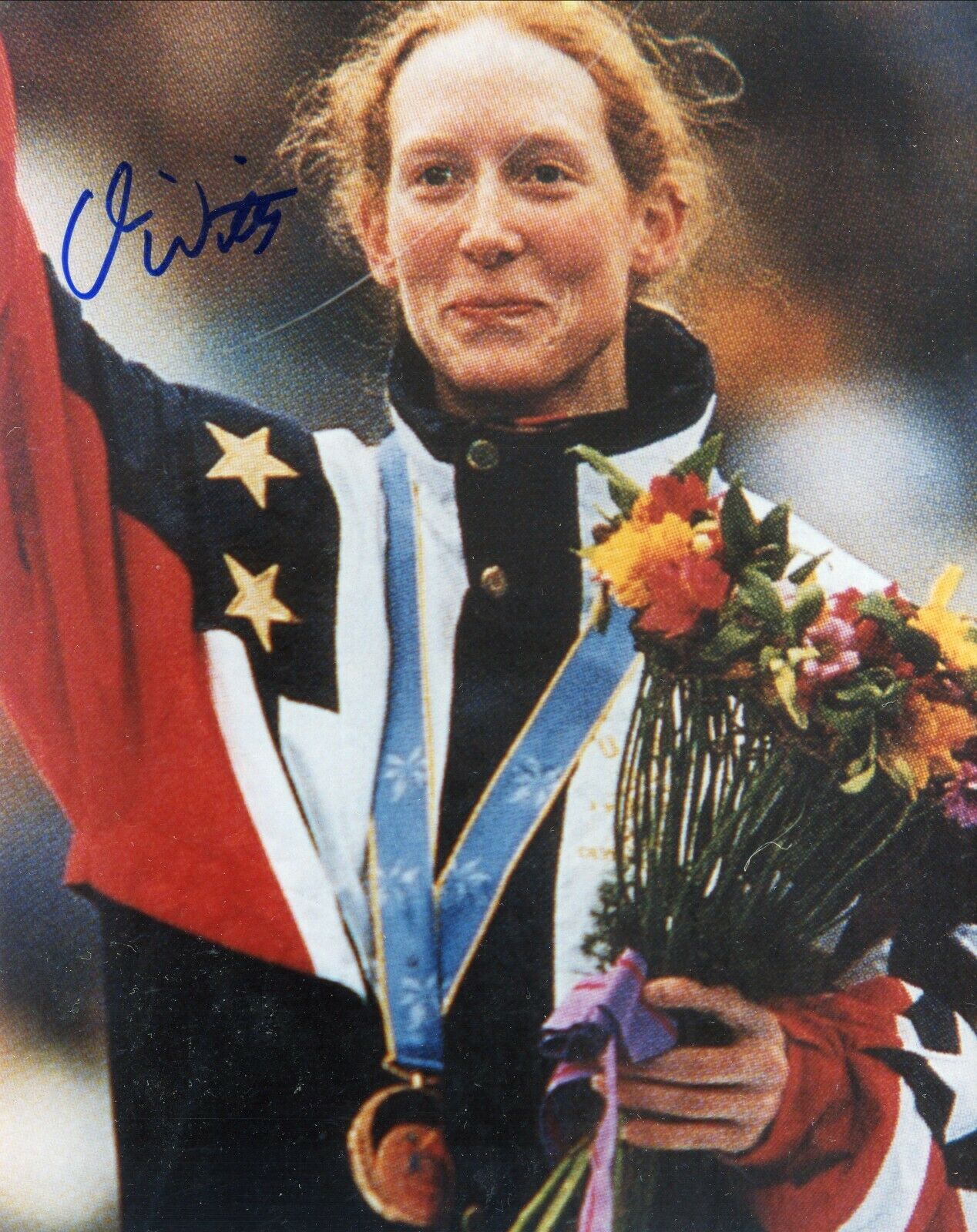 Chris Witty Olympic Gold Medalist Signed Autographed 8x10 Glossy Photo Coa