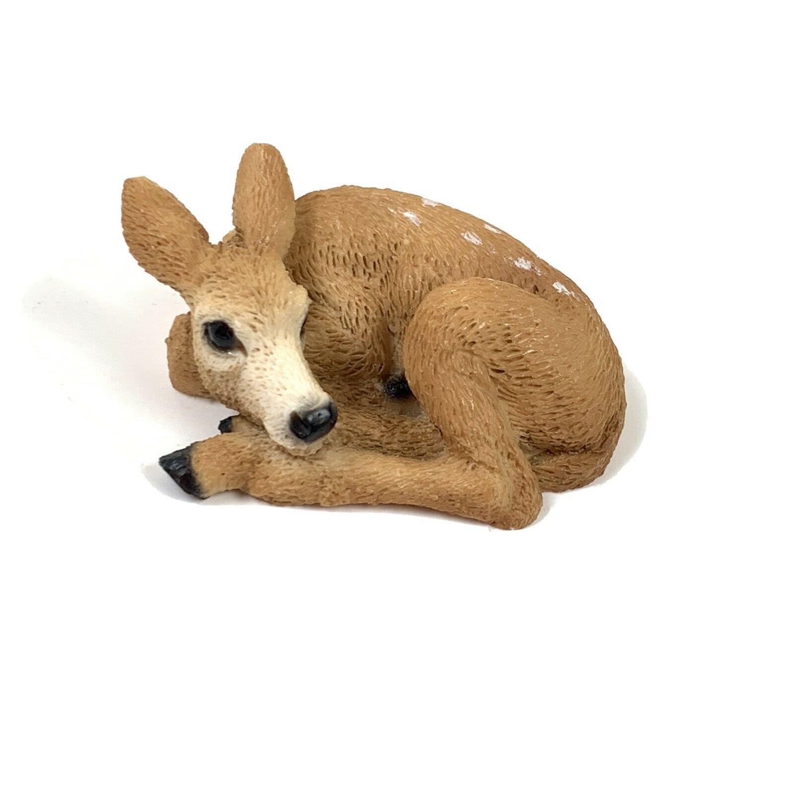 Vintage Castagna Resting Fawn Deer Mini Figurine 1988 Made In Italy