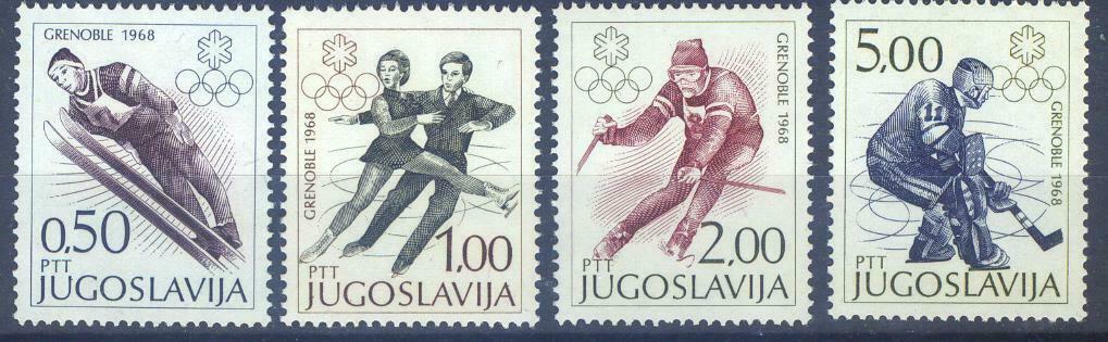Yugoslavia 1968 Winter Olympics Set Of 4 Unmounted Mint.