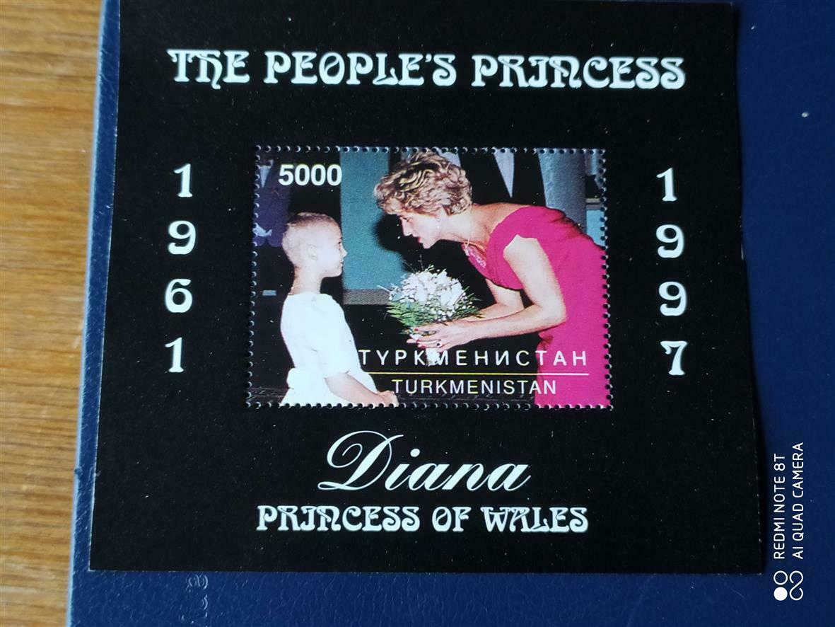 Turkmenistan 1997 Diana Princess Of Wales Mnh M/s Sheet + Set Of 6 Stamps