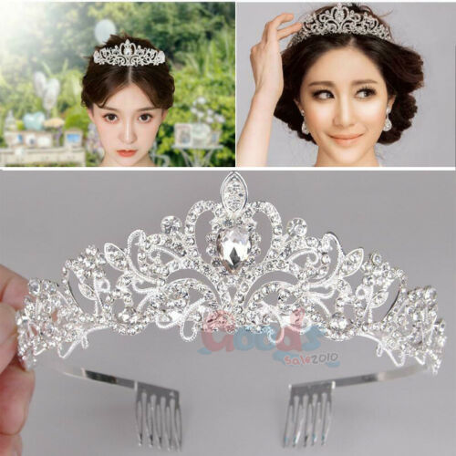 Vintage Wedding Bridal Crystal Diamo Headband Queen Crown Tiara Hair Accessories