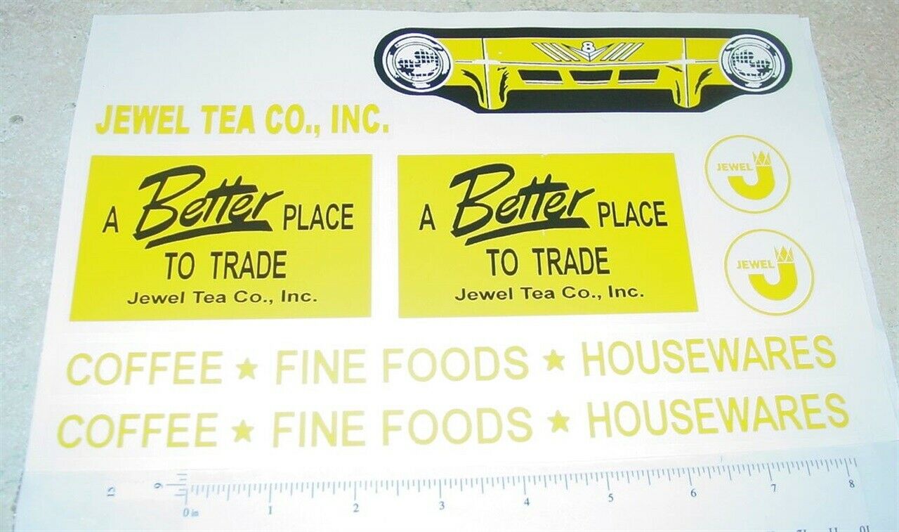 Roberts Jewel Tea Delivery Van Sticker Set       Rb-002