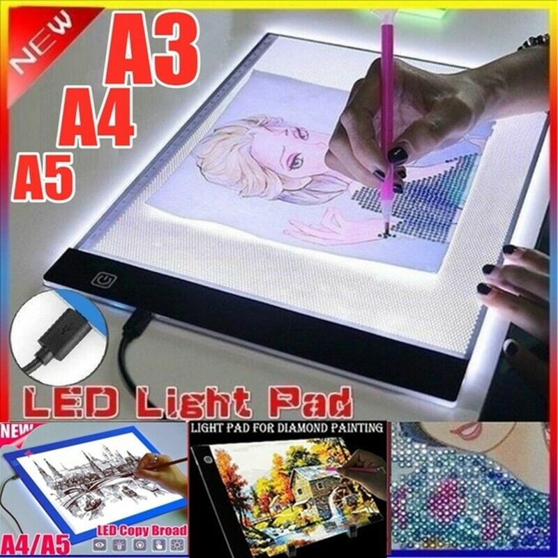 Led Tracing Light Box Drawing Board Art Pad Diamond Painting Table Copy Station