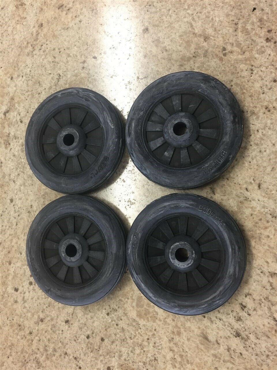 Set 4 Buddy L Simulated Spoke Rubber Wheel/tire Replacement Toy Parts Blp-016-4