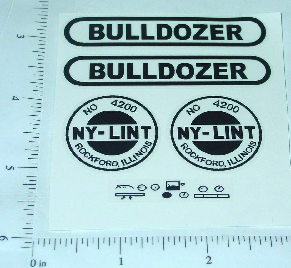 Nylint Old Style Bulldozer Vehicle Stickers      Ny-036